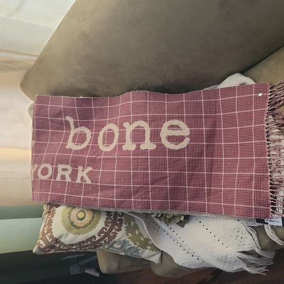 Nwt Rag & Bone Mauve Houndstooth Scarf - Picture 5 of 8